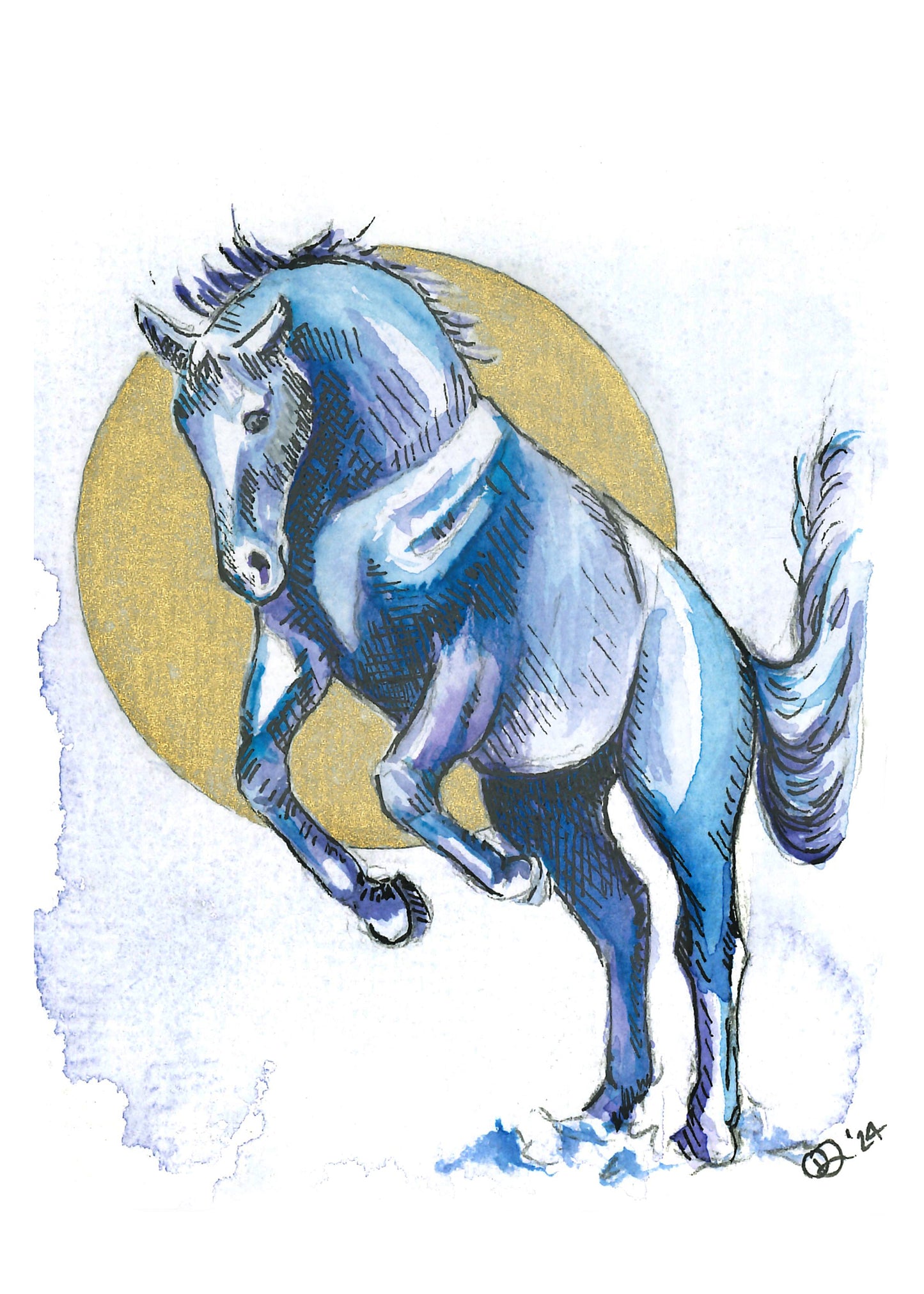 Mini Print - Warmblood Leap